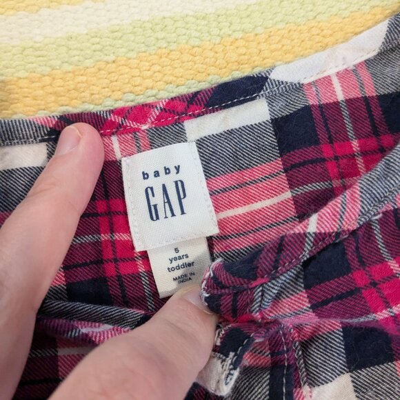 ⭐ GAP Flannel henley dress size 5 - Picture 3 of 9